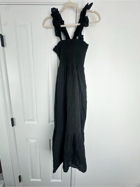 Marea Black Smocked Dress XS NWOT